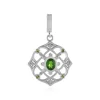 Russischer Diopsid-Silberanhänger