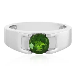 Russischer Diopsid-Silberring