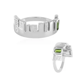 Russischer Diopsid-Silberring (SAELOCANA)