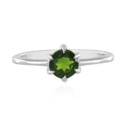 Russischer Diopsid-Silberring