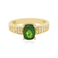 Russischer Diopsid-Silberring