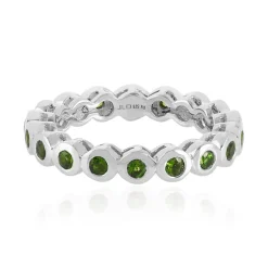 Russischer Diopsid-Silberring