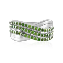 Russischer Diopsid-Silberring