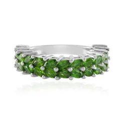 Russischer Diopsid-Silberring