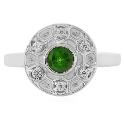 Russischer Diopsid-Silberring