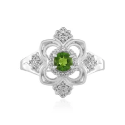 Russischer Diopsid-Silberring