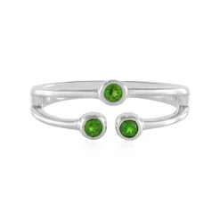 Russischer Diopsid-Silberring