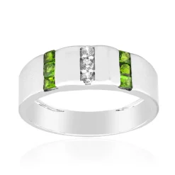 Russischer Diopsid-Silberring