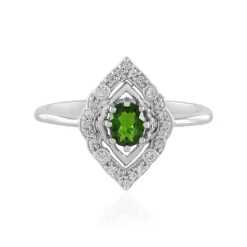 Russischer Diopsid-Silberring