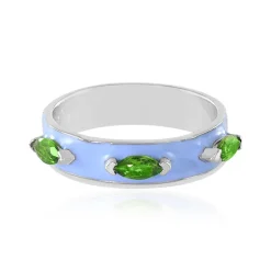 Russischer Diopsid-Silberring