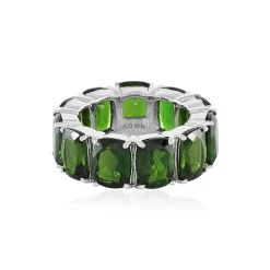 Russischer Diopsid-Silberring