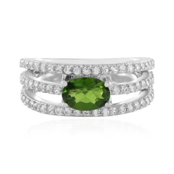 Russischer Diopsid-Silberring