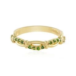 Russischer Diopsid-Silberring