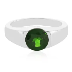 Russischer Diopsid-Silberring