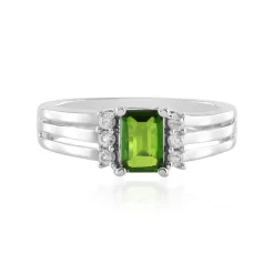 Russischer Diopsid-Silberring