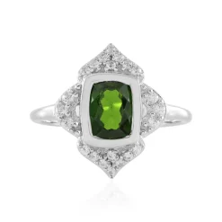 Russischer Diopsid-Silberring