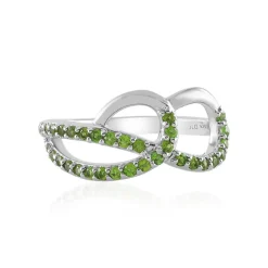 Russischer Diopsid-Silberring