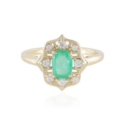 Russischer Smaragd-Goldring