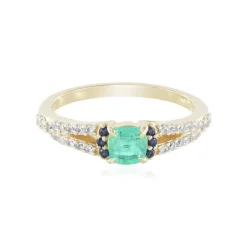 Russischer Smaragd-Goldring (Adela Gold)