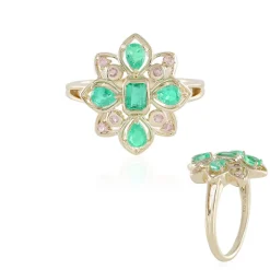 Russischer Smaragd-Goldring