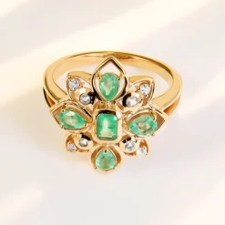 Russischer Smaragd-Goldring