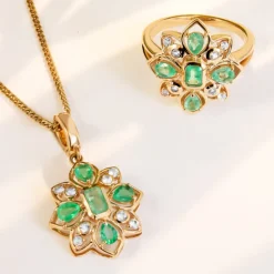 Russischer Smaragd-Goldring