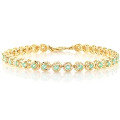 Russischer Smaragd-Silberarmband (Adela Silber)