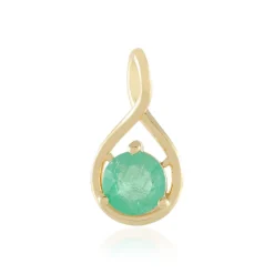 Russischer Smaragd-Silberanhänger (Adela Silber)