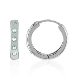 Russischer Smaragd-Silberohrringe