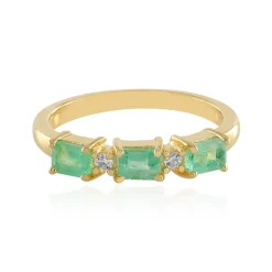 Russischer Smaragd-Silberring