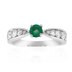 Russischer Smaragd-Silberring