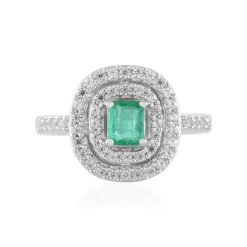 Russischer Smaragd-Silberring