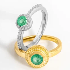 Russischer Smaragd-Silberring