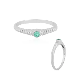 Russischer Smaragd-Silberring (SAELOCANA)