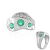 Russischer Smaragd-Silberring (de Melo)