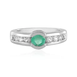 Russischer Smaragd-Silberring