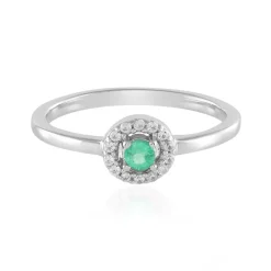 Russischer Smaragd-Silberring