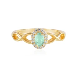 Russischer Smaragd-Silberring