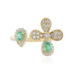 Russischer Smaragd-Silberring