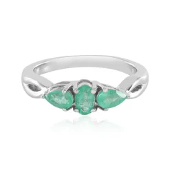 Russischer Smaragd-Silberring