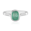 Russischer Smaragd-Silberring (Adela Silber)