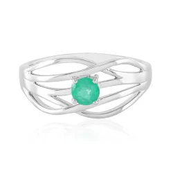 Russischer Smaragd-Silberring