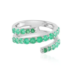 Russischer Smaragd-Silberring