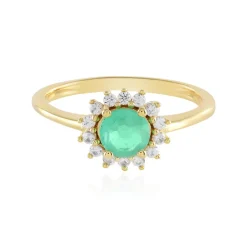 Russischer Smaragd-Silberring