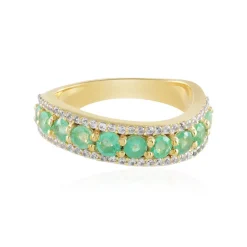 Russischer Smaragd-Silberring