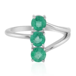 Russischer Smaragd-Silberring