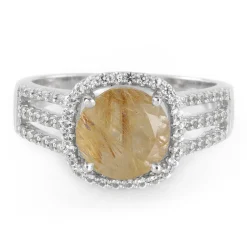 Rutilquarz-Silberring