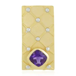 Sambia-Amethyst-Silberanhänger