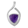 Sambia-Amethyst-Silberanhänger
