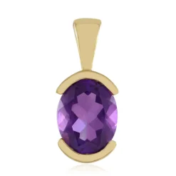 Sambia-Amethyst-Silberanhänger